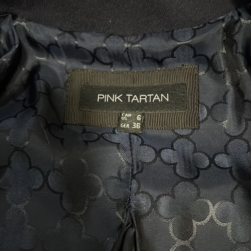 Pink Tartan Navy Peacoat - Picture 3 of 6